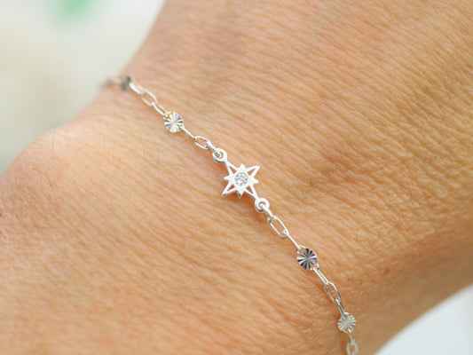 dainty north star bracelet