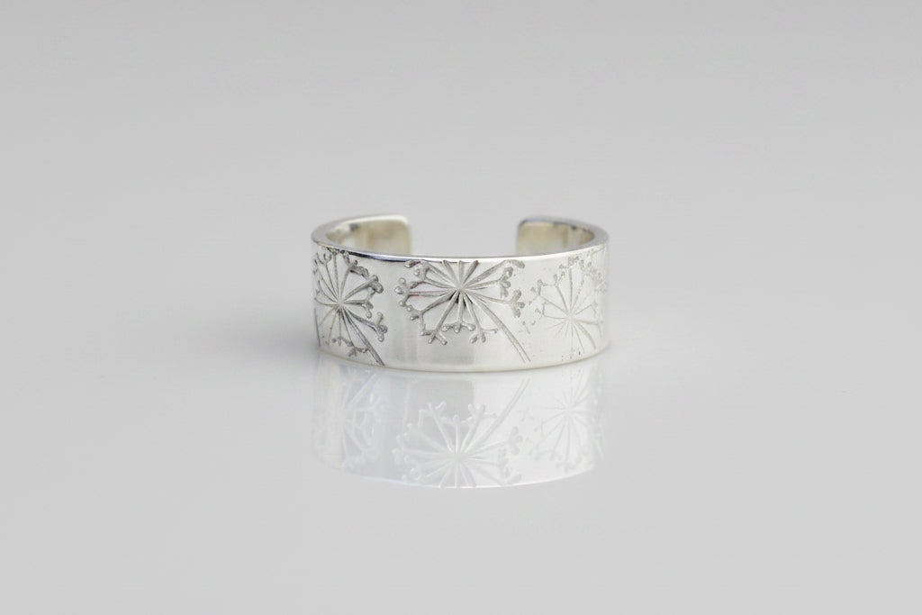 Handmade Sterling Silver Ear Cuff – Dandelion, Paw Print, Heart, Flower and Star