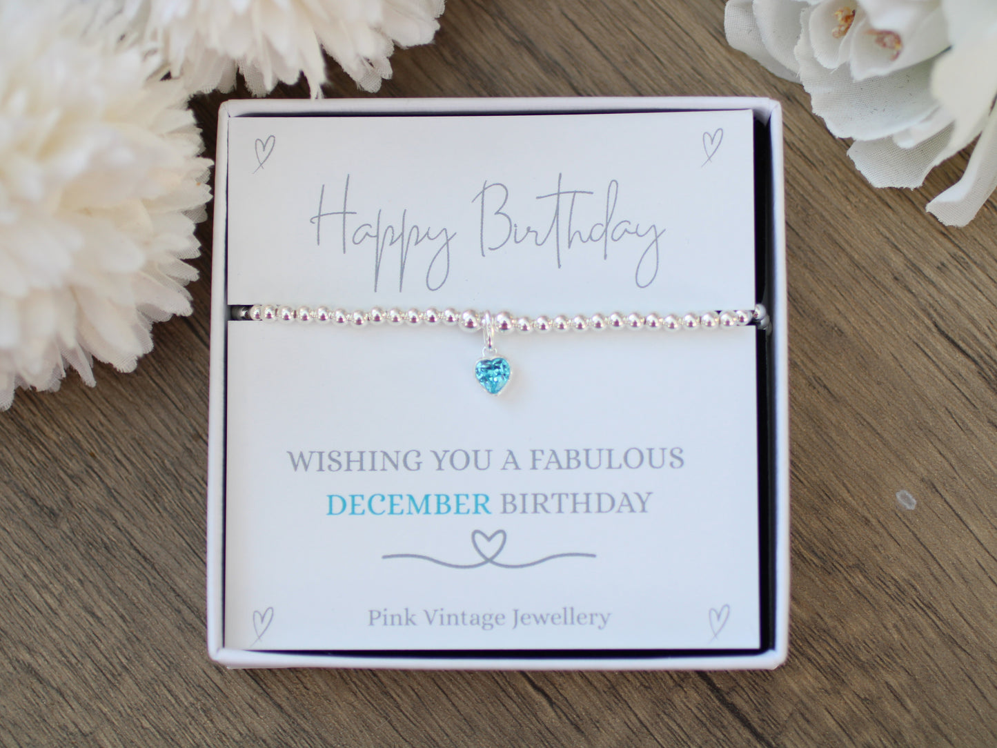 Happy December birthday bracelet.