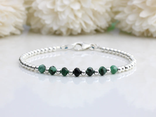 emerald bracelet silver