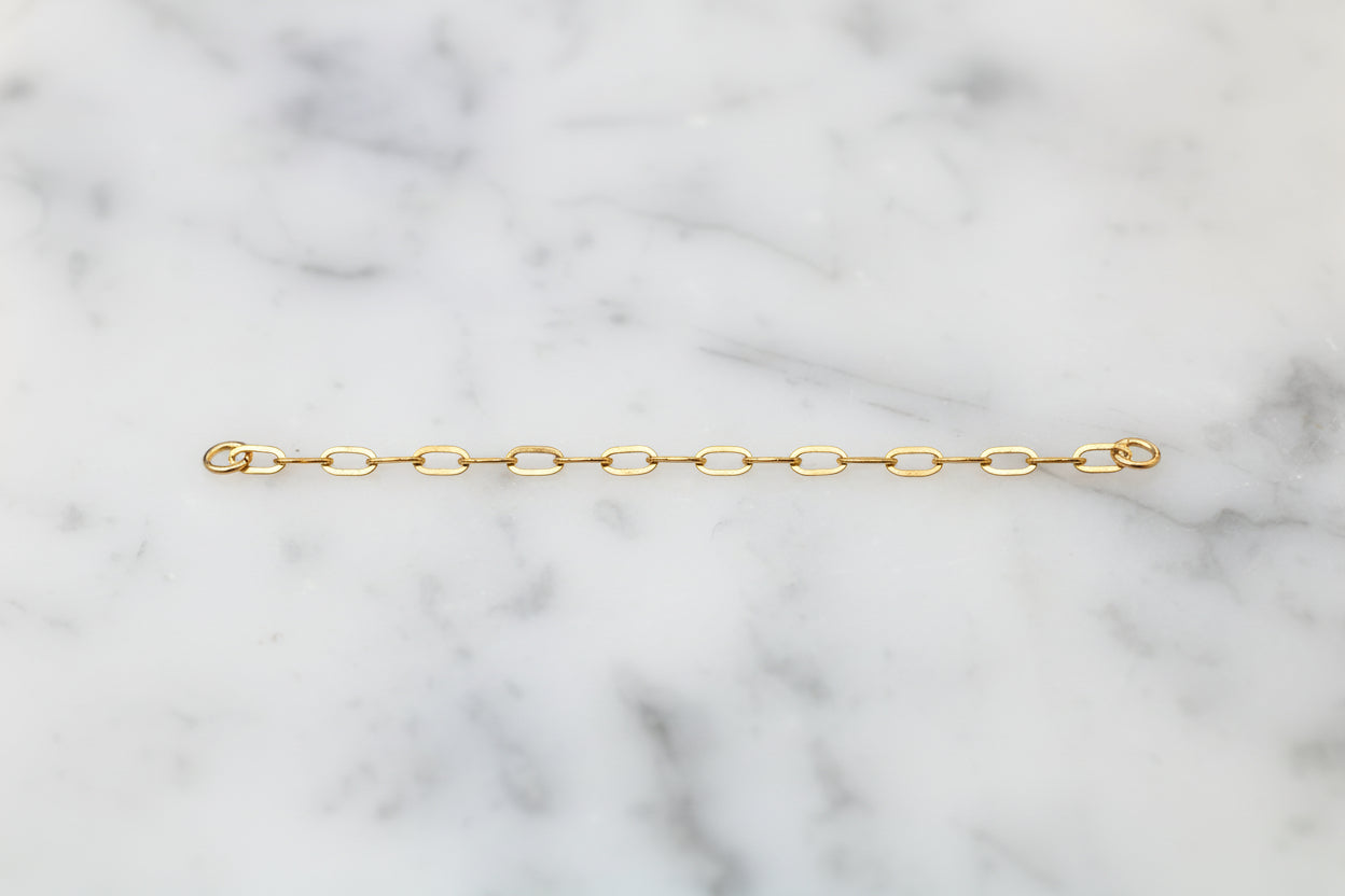 14k Gold Filled Flat Cable Nose Chain – Double Piercing Chain