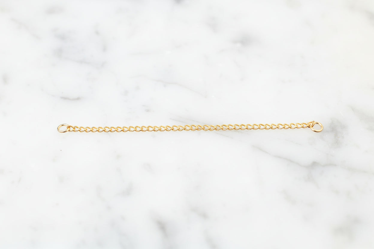 14k Gold Filled Curb Nose Chain – Double Piercing Chain