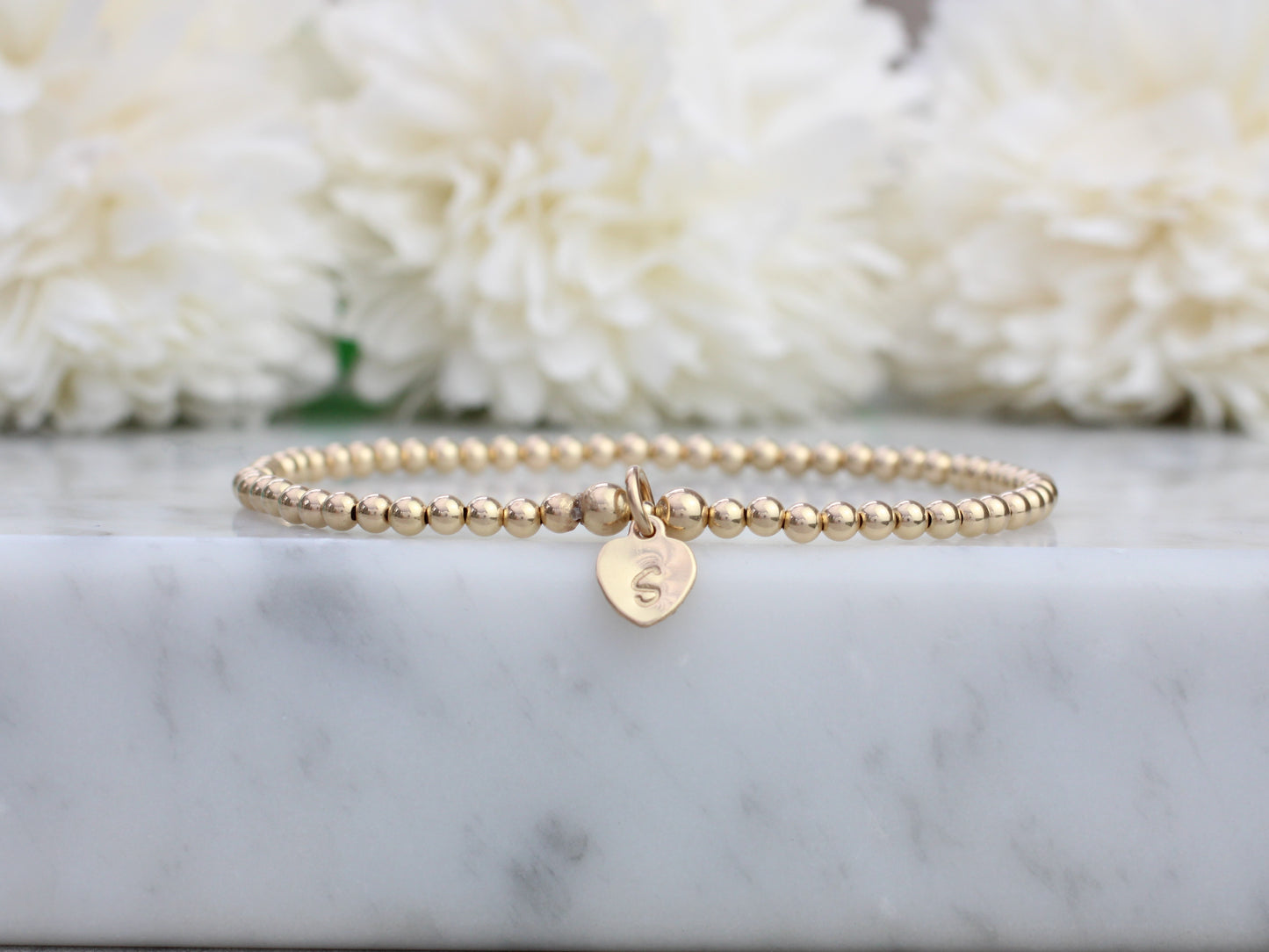 gold initial bracelet