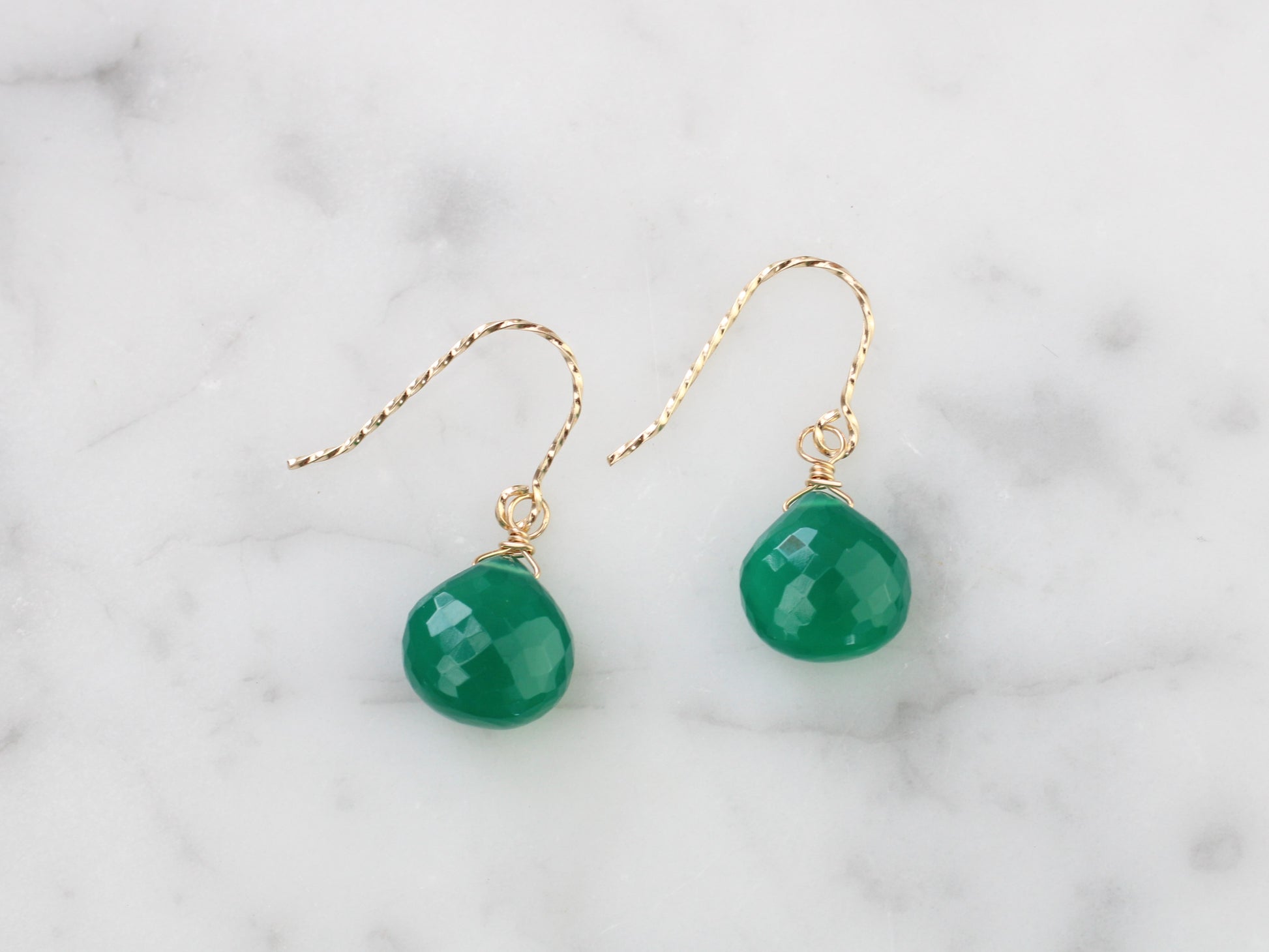 green earrings