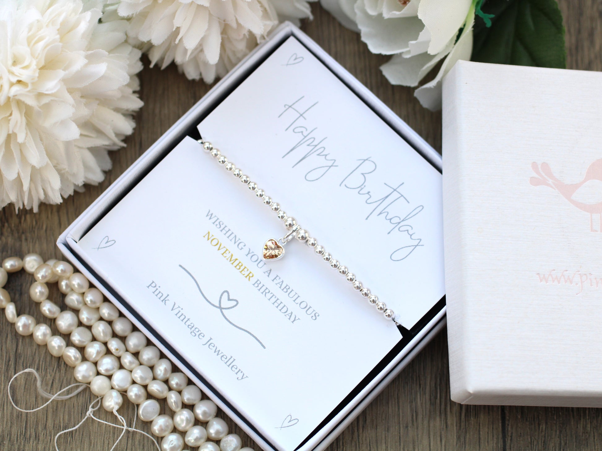happy november birthday bracelet