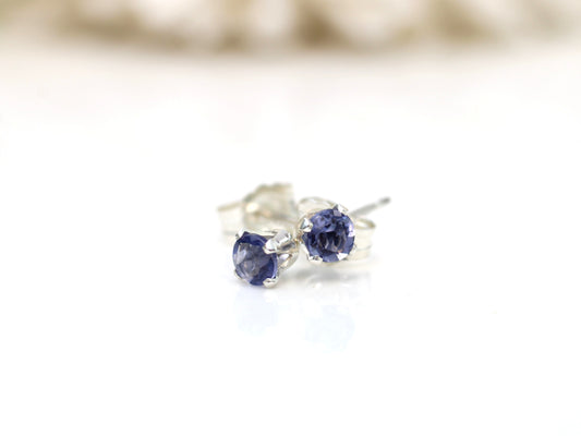iolite stud earrings