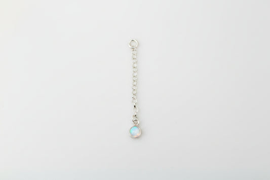 Sterling Silver Opal Ear Chain.