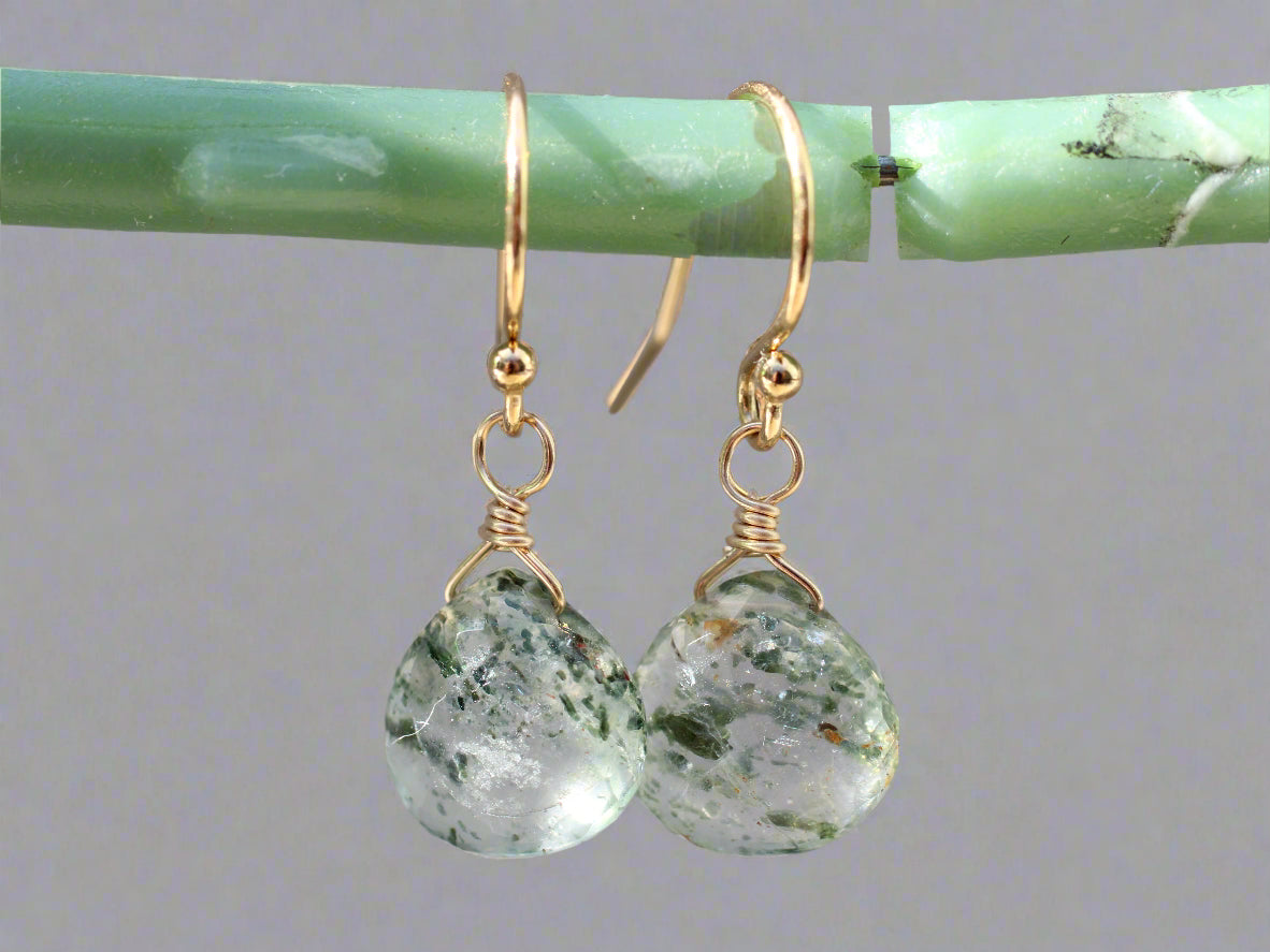 moss agate earrings