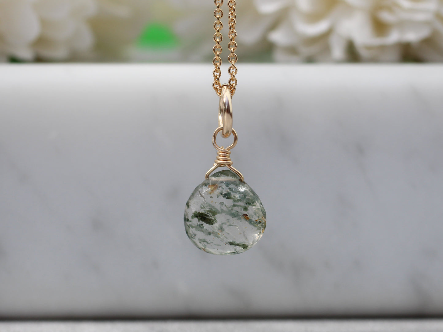 moss agate necklace