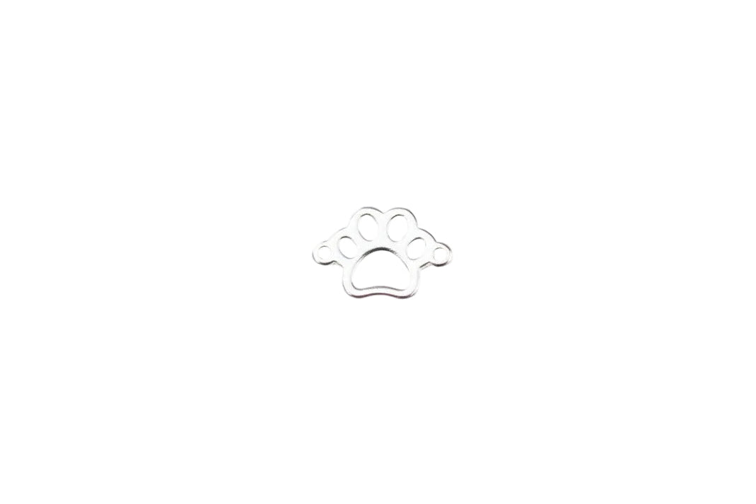paw print connector on a white surface