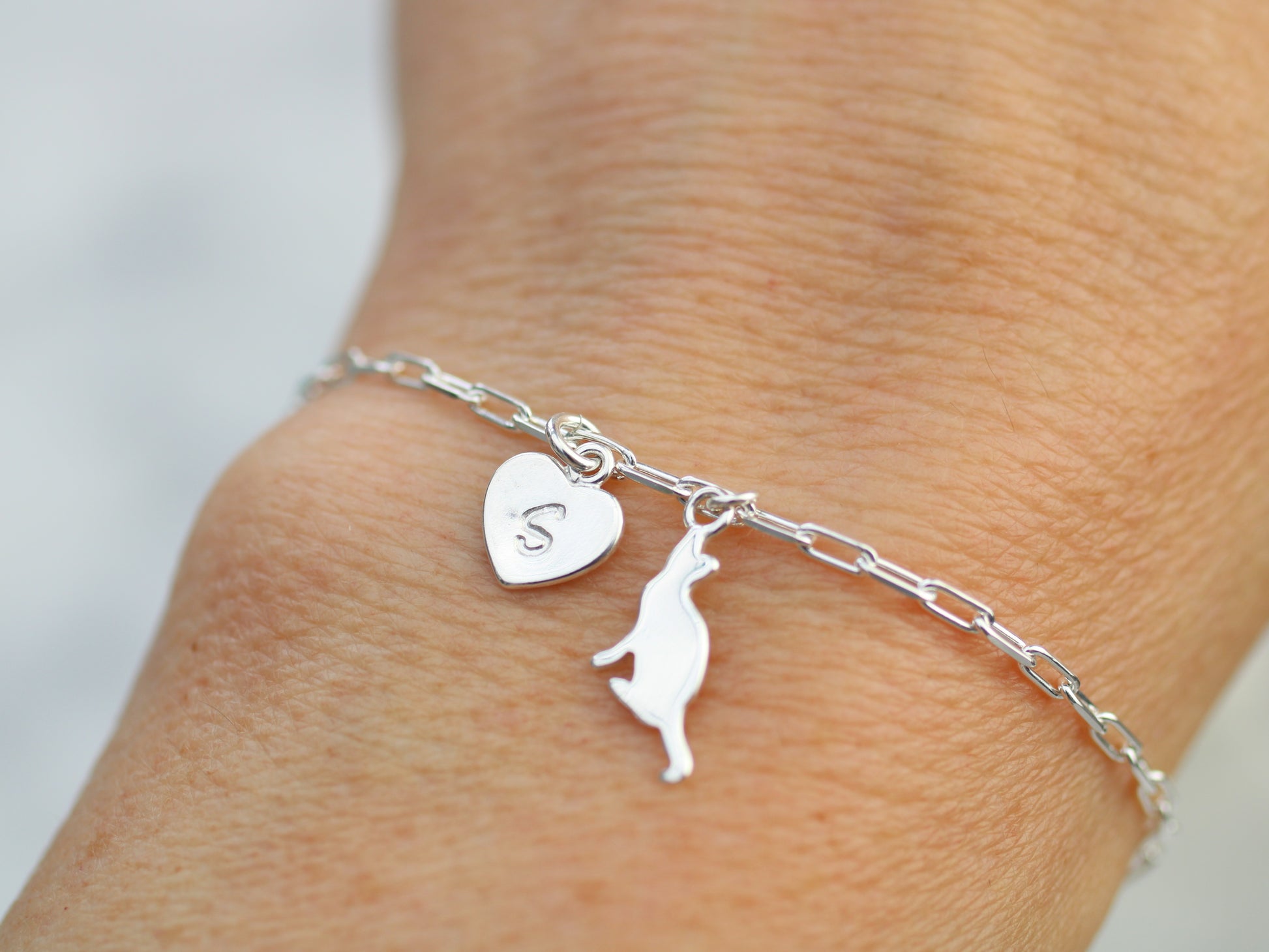 personalised cat bracelet