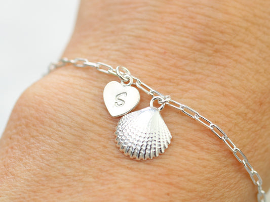 personalised seashell bracelet