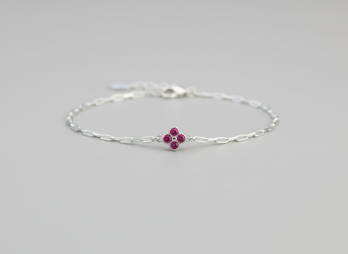 pink clover bracelet