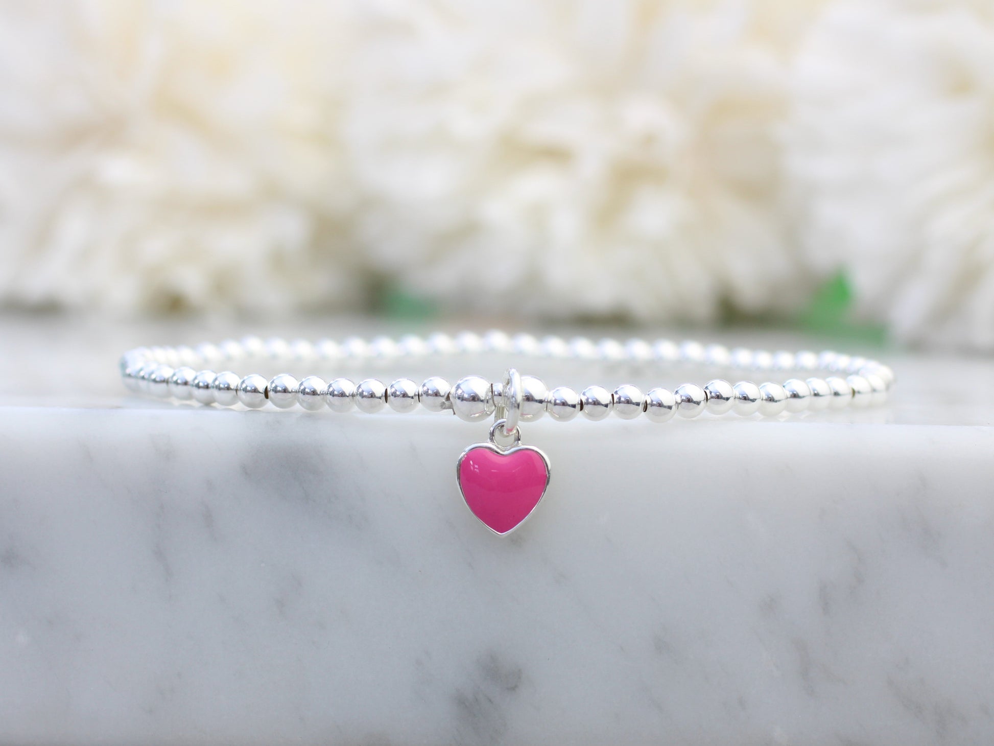 pink heart bracelet