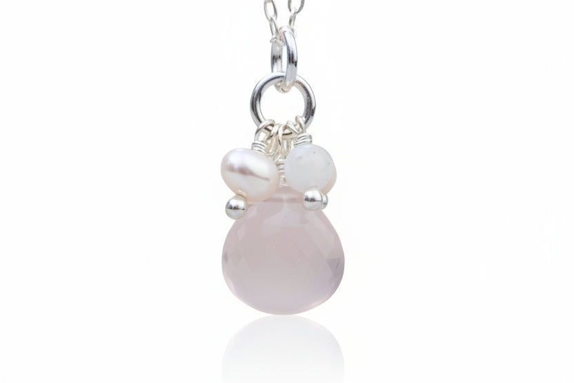 cluster pendant with grey background