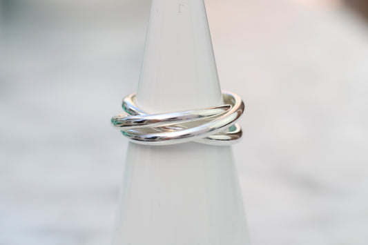 Russian Wedding Ring – Solid Silver Interlocking Ring