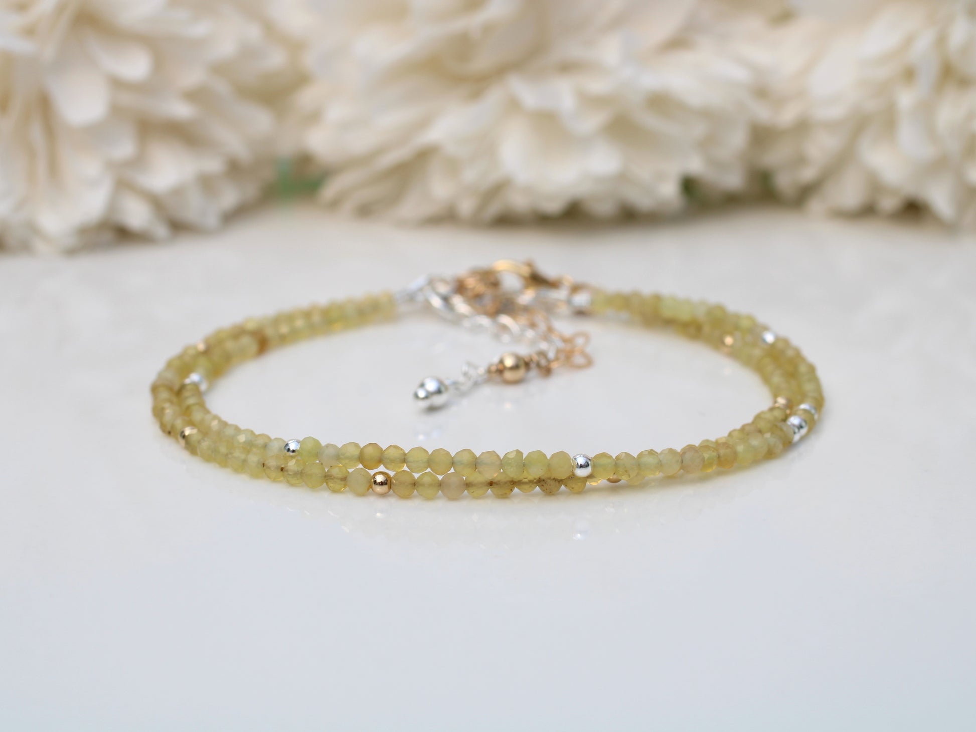 skinny yellow opal bracelet