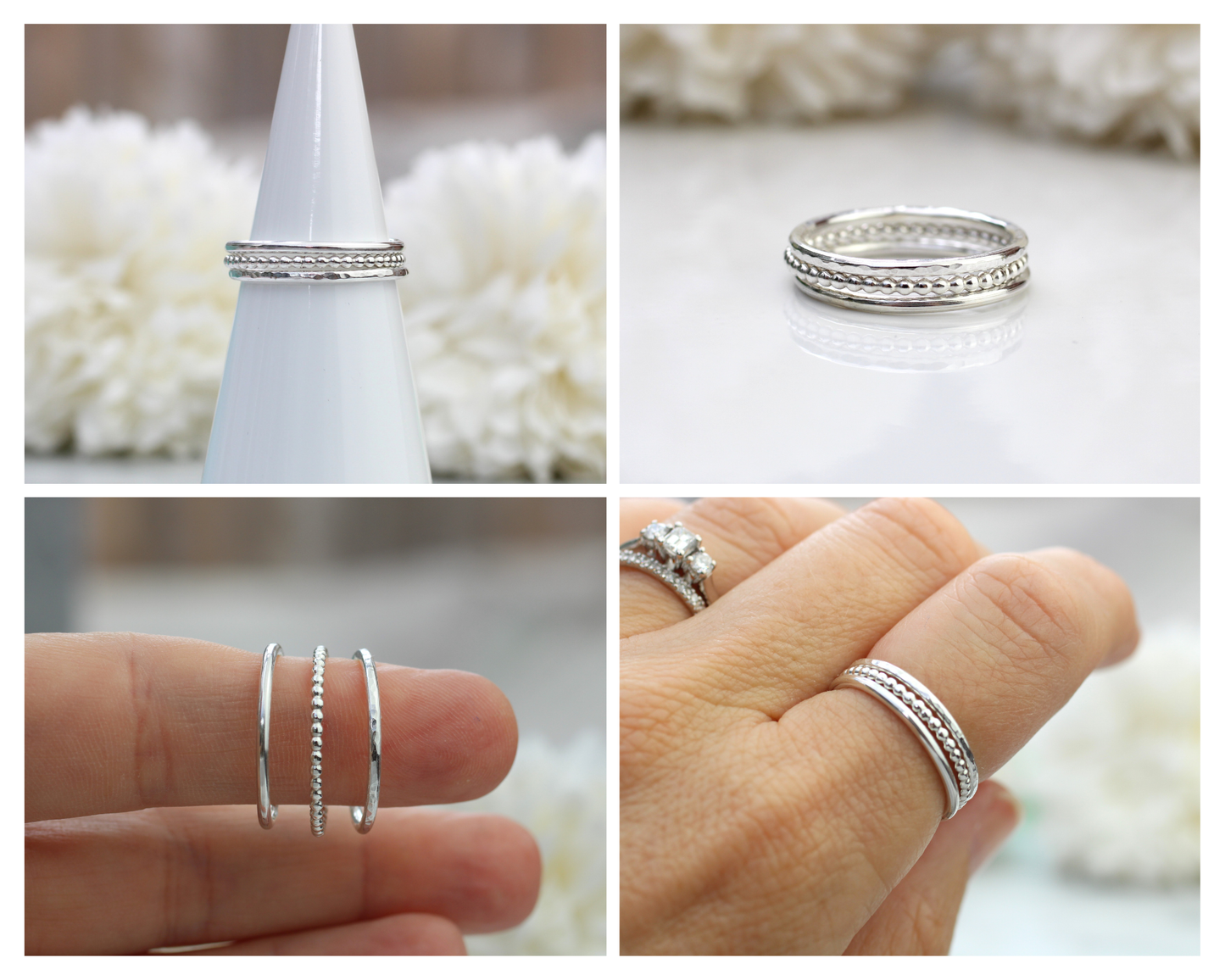 Stacking rings - jewellery making class. Email to book.
