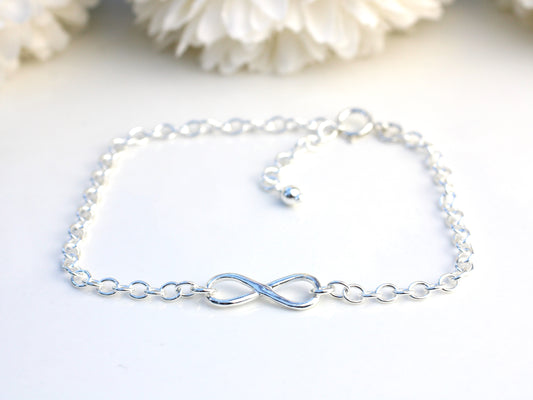 sterling silver infinity bracelet