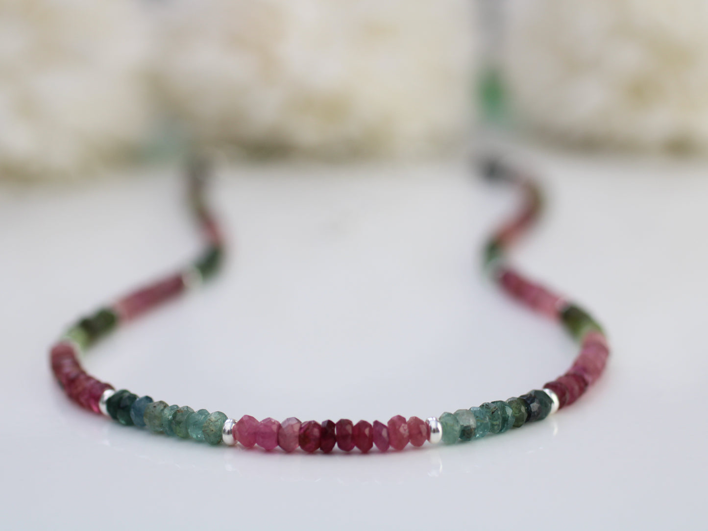 watermelon tourmaline choker necklace