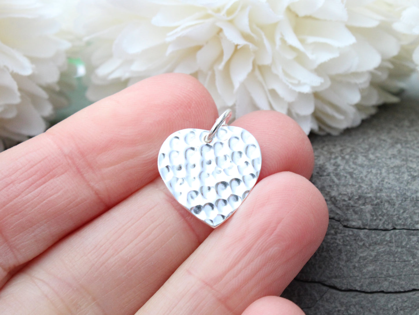 Silver heart necklace. Valentines necklace.