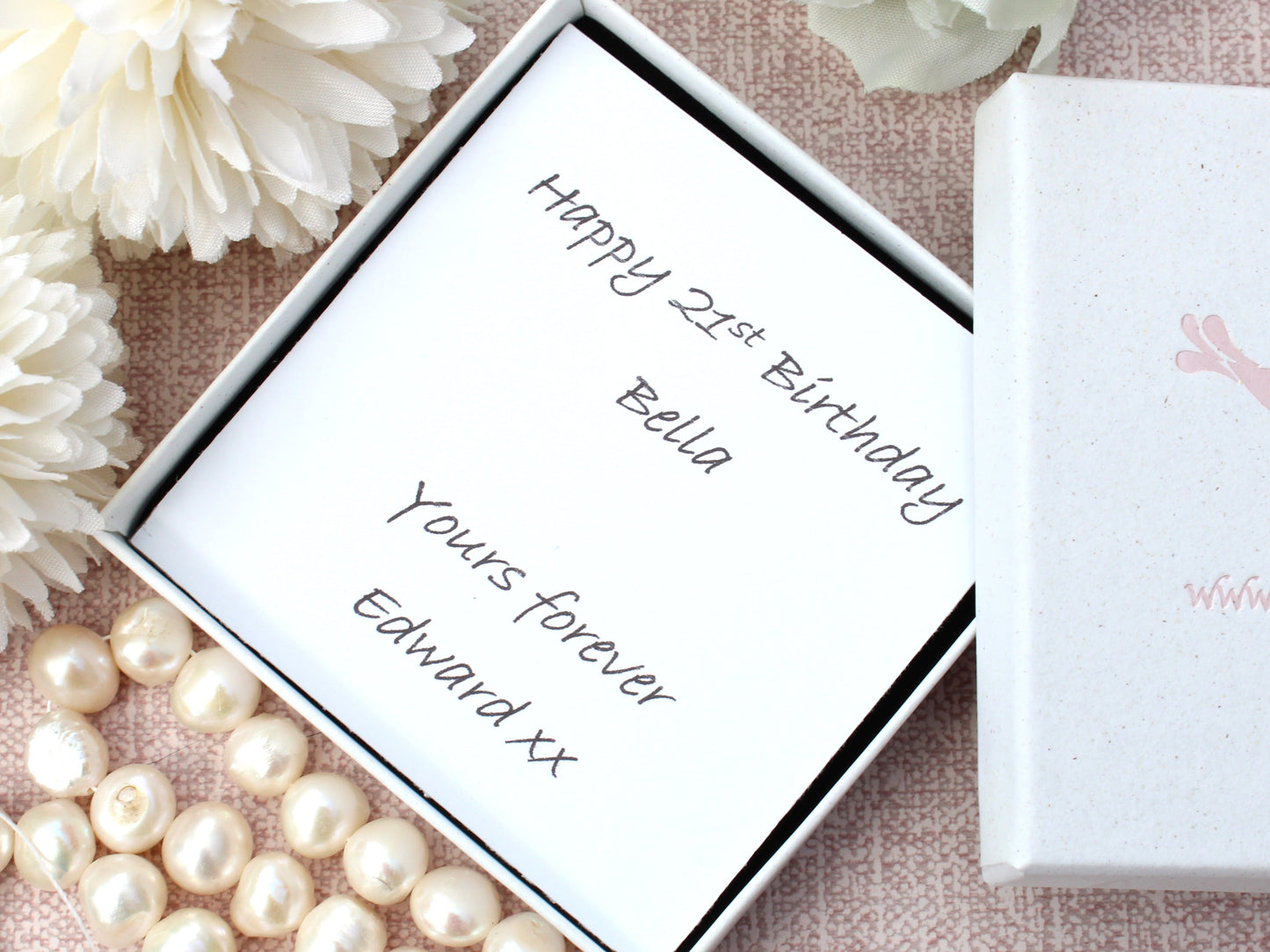 Personalised topaz bracelet in sterling silver.