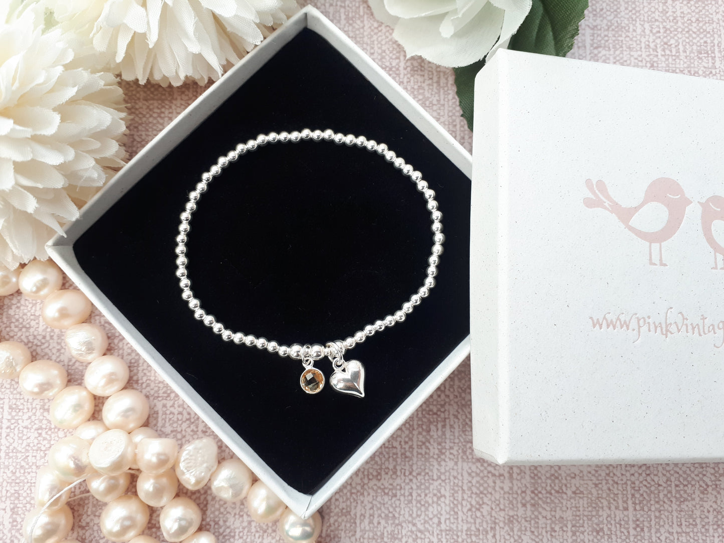 November birthstone charm bracelet.